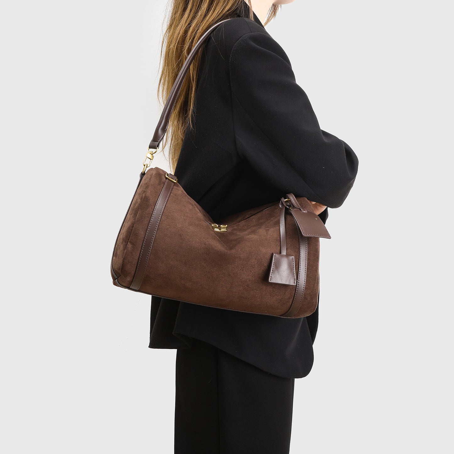 Suede Frosted Boston Large Capacity Commuter Bags