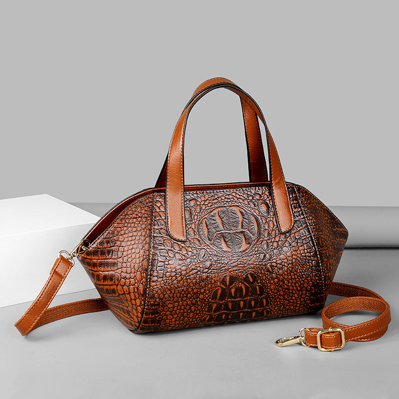 Women's Crocodile Pattern Light Luxury Elegant Mother Handbags