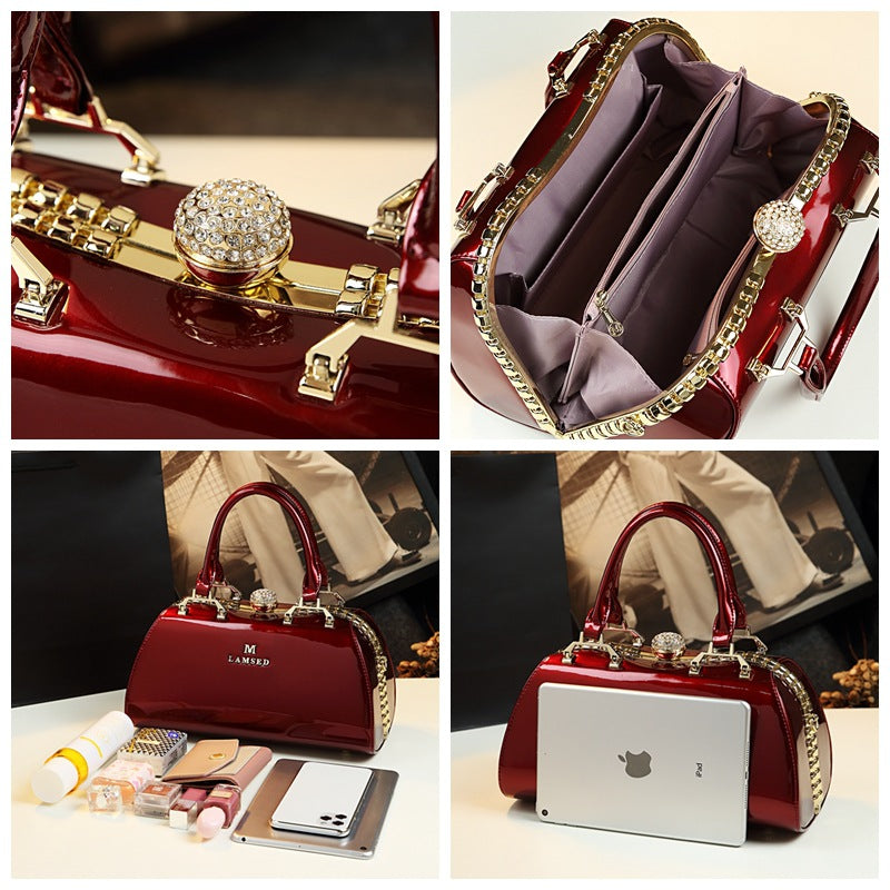 Women's Paint Patent Leather Mother Simple Fashion Shoulder Bags