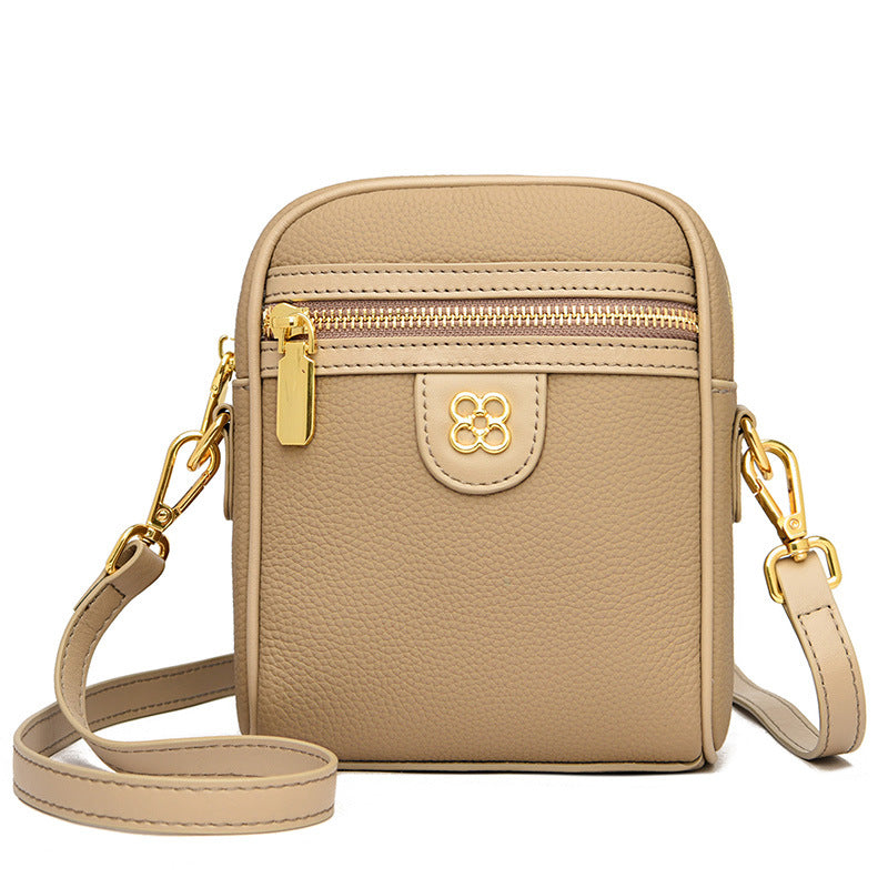 Women's High Sense Niche Genuine Leather Simple Shoulder Bags