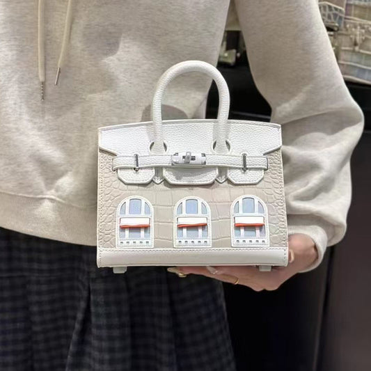 Women's House High-grade Exquisite Color Matching Design Crossbody Bags
