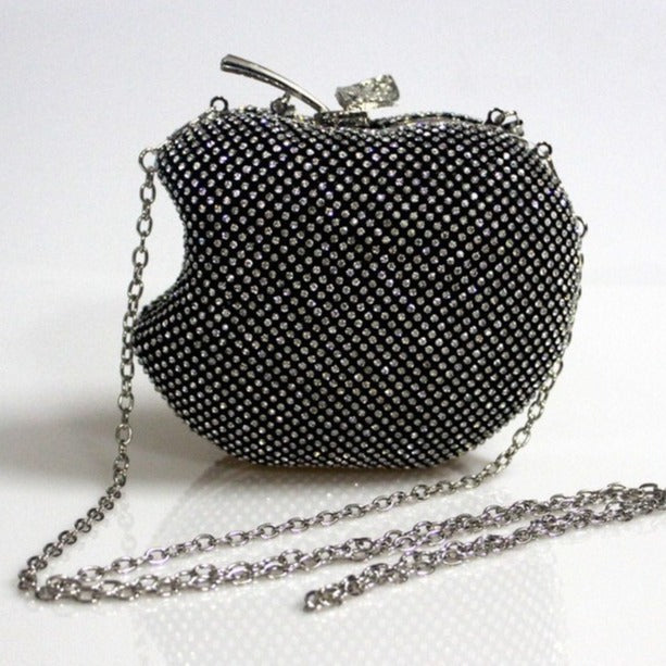 Hot Fashion Apple Crystal Diamond Banquet Crossbody Bags
