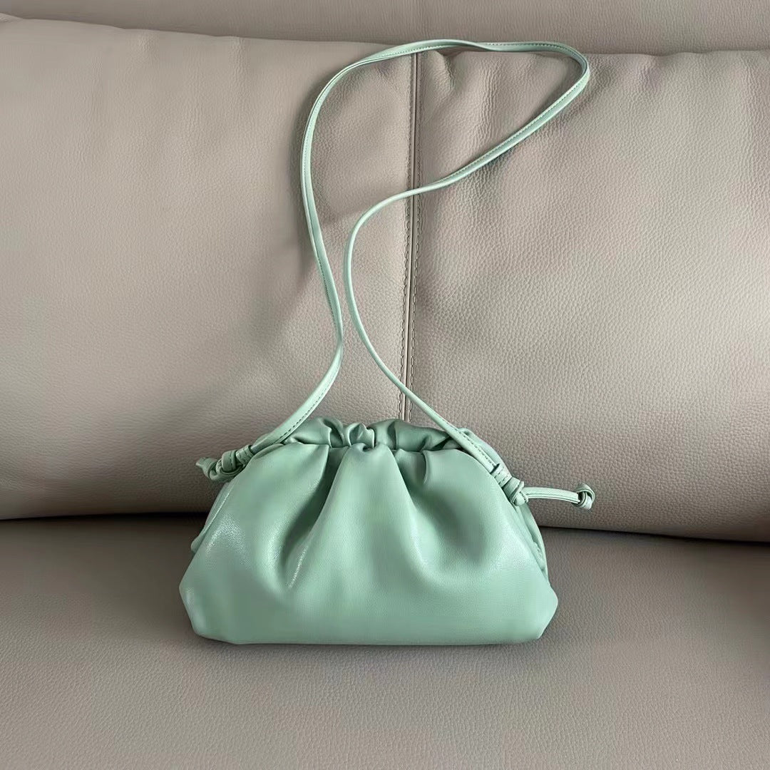 Women's Genuine Leather Cloud Cowhide Woven Xi Crossbody Bags