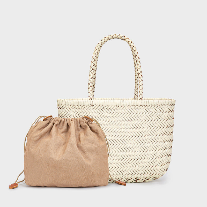 Women's Spring Woven French Style Vegetable Basket Bags