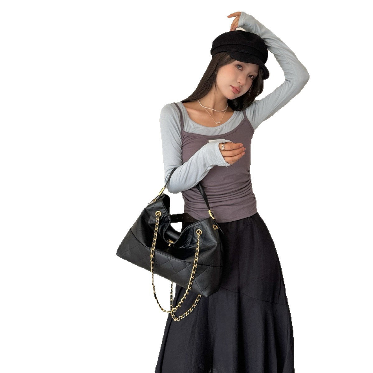 Women's Style Frosted Suede Vintage Genuine Leather Niche Tote Bags