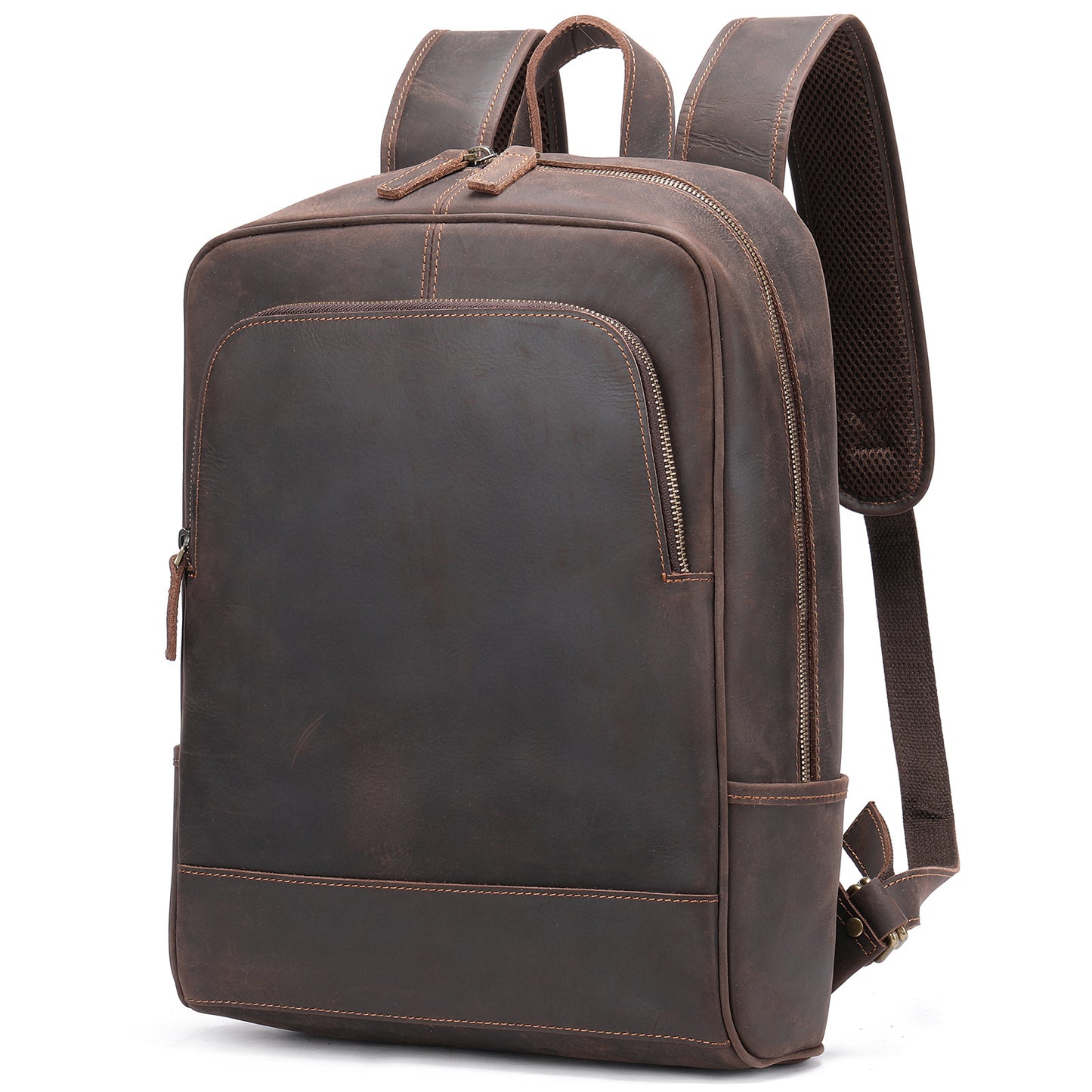 Men's Horse Leather Traveling Retro Top Layer Backpacks