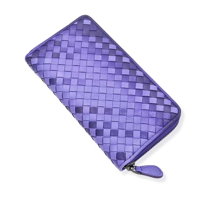 Women's & Men's & Long Genuine Leather Sheepskin Hand-woven Ladies Wallets