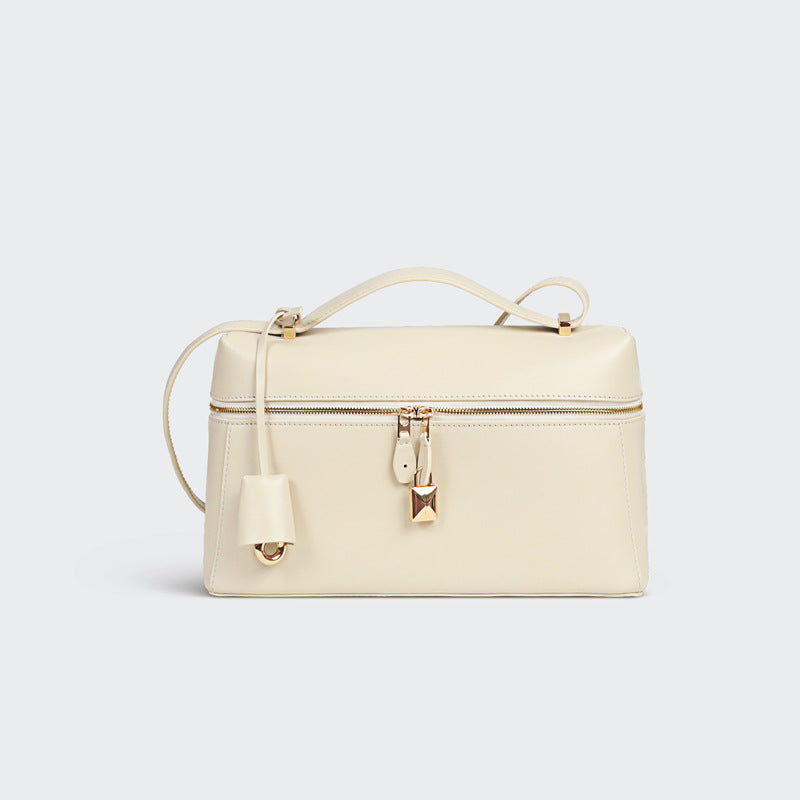 Lunch Box Vintage Genuine Leather Portable Crossbody Bags