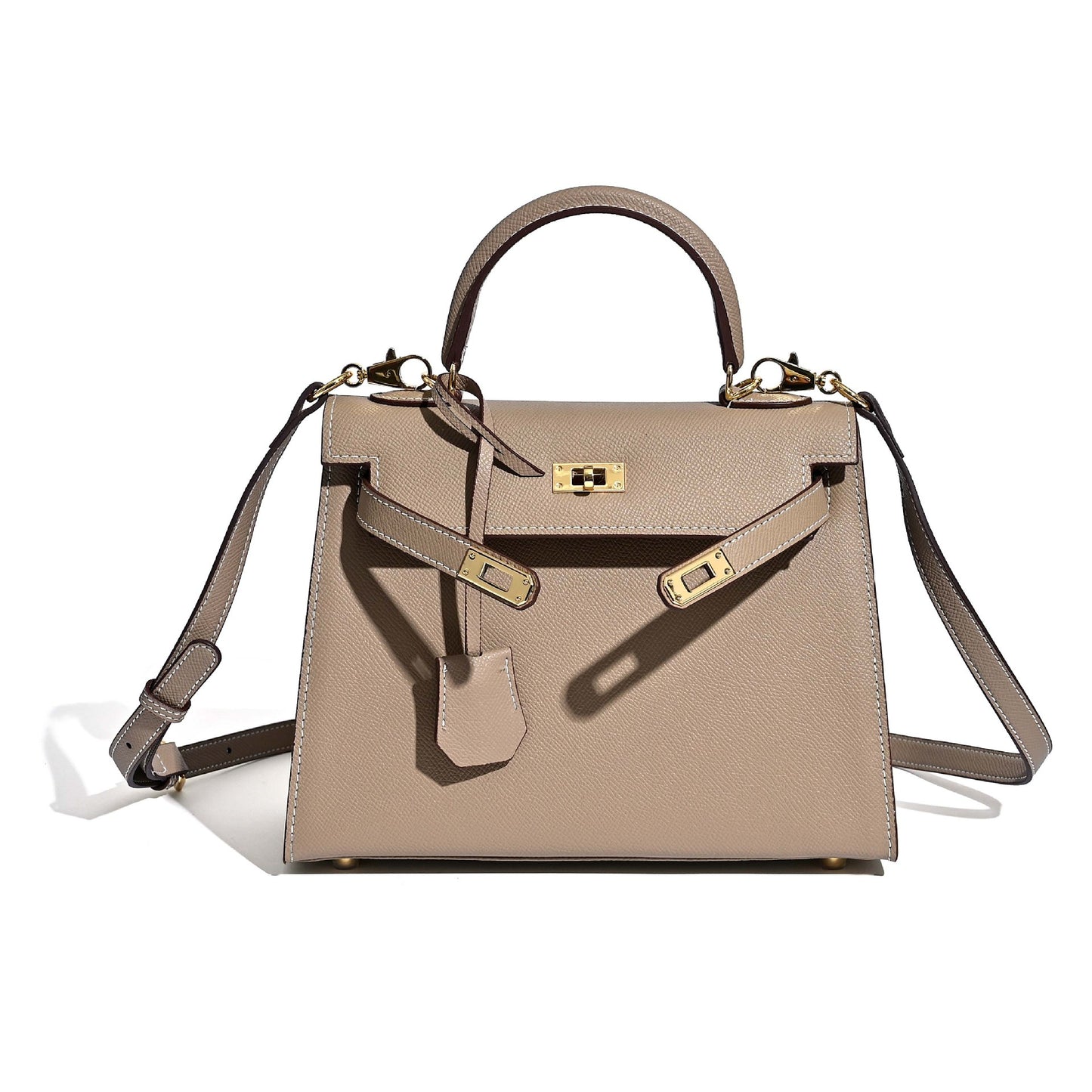 Women's Kelly Fashion Commuter Palm Print Cowhide Handbags