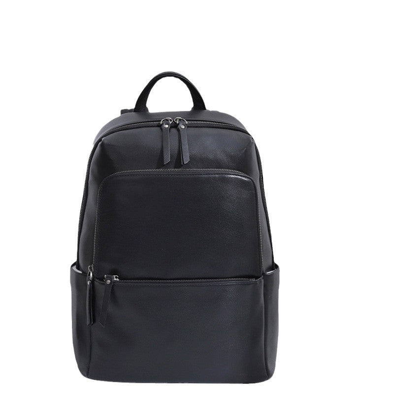 Men's Business Large Capacity Genuine Leather Commuter Backpacks
