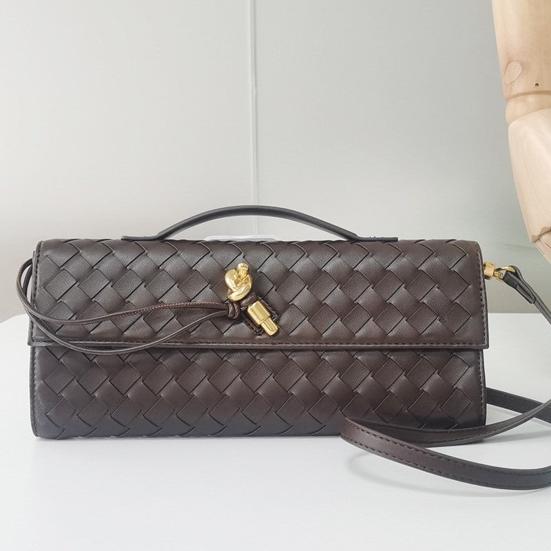 Women's Popular Niche Woven Baguette Fashion Horizontal Handbags
