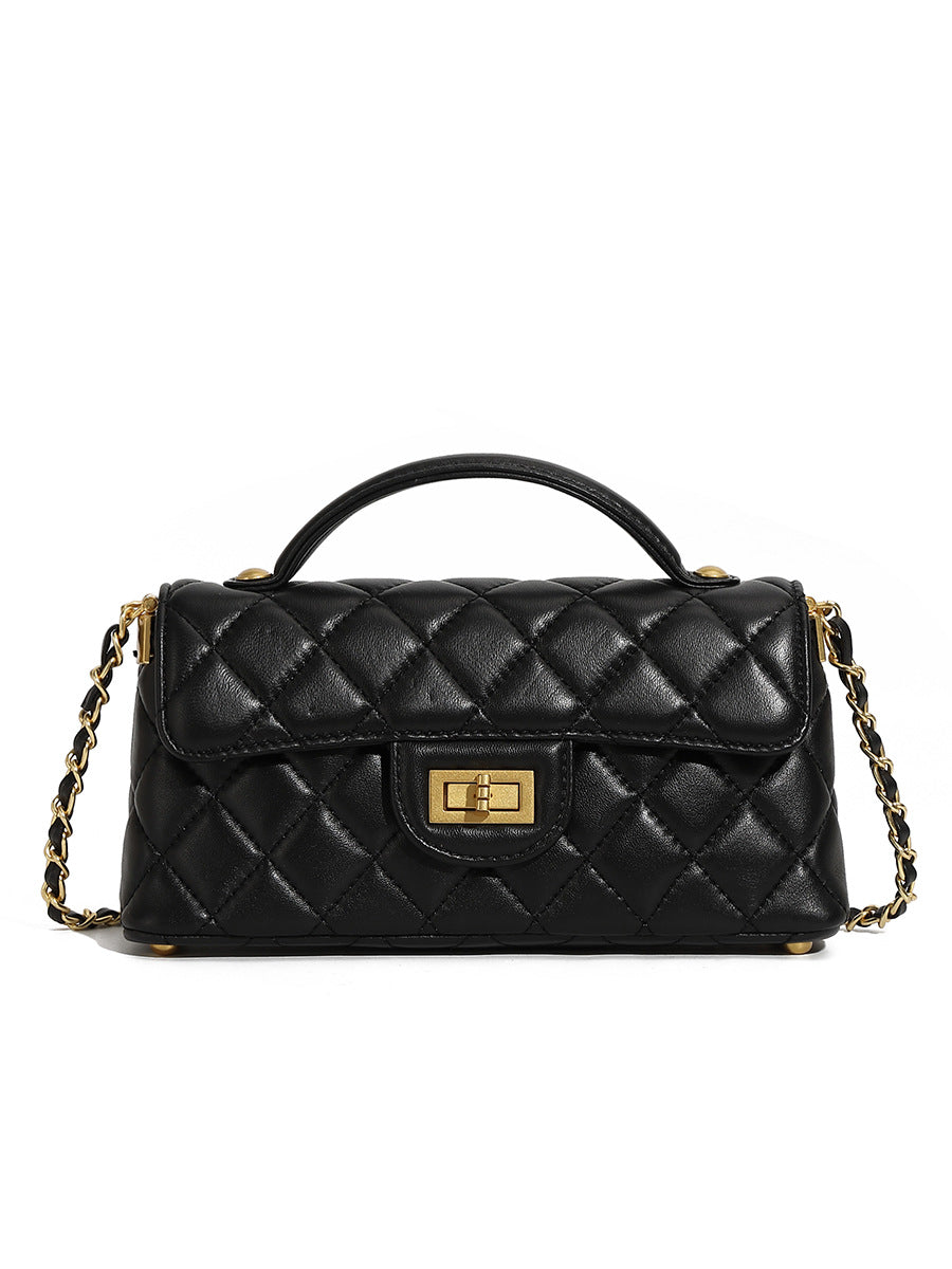 Innovative Leather Sheepskin Rhombus Underarm Fashion Crossbody Bags