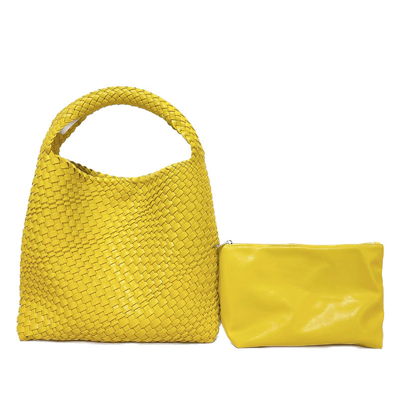 Women's Fashion Design Woven Large Capacity Son Handbags