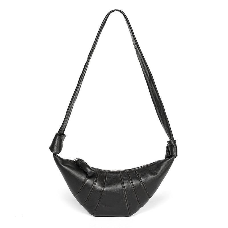 Croissant High-grade Sheepskin Claw Niche Genuine Shoulder Bags
