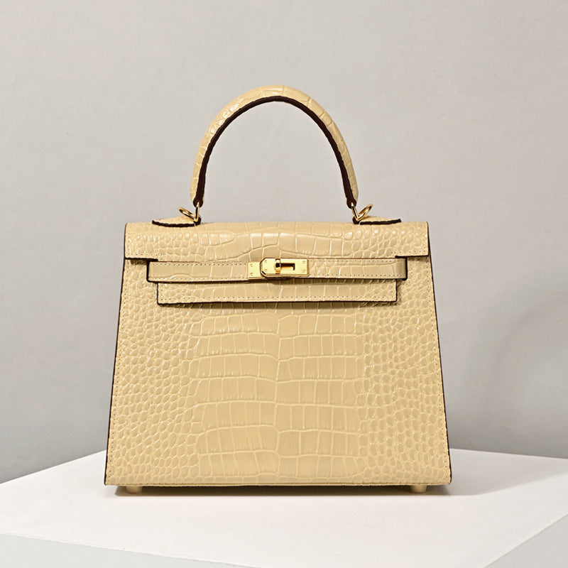 Crocodile Pattern Kai Stylish Genuine Leather Shoulder Bags