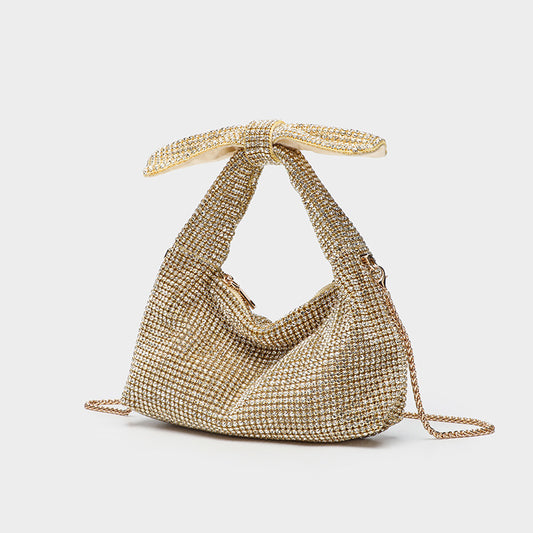 Glamorous Women's Diamond Fashion Bowknot Rhinestone Bags