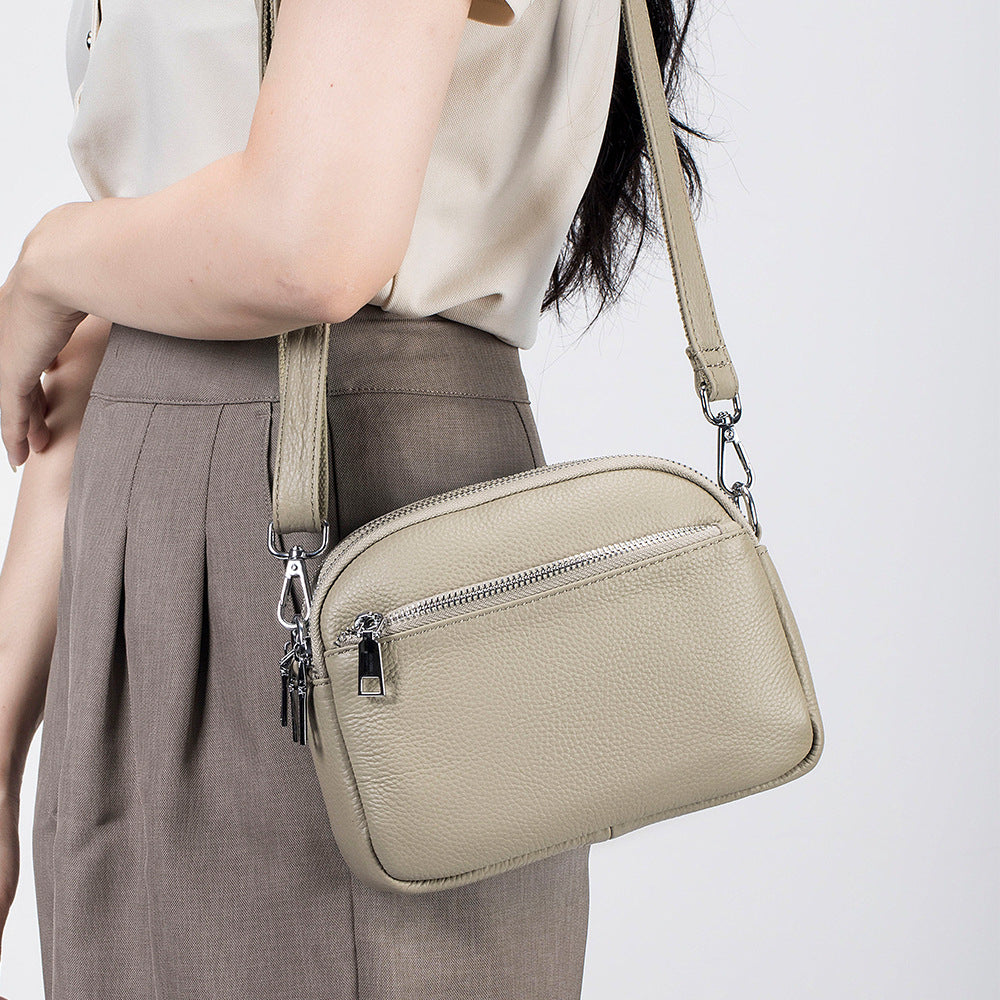Women's Fashion Mother Triple Zipper Mobile High-grade Shoulder Bags
