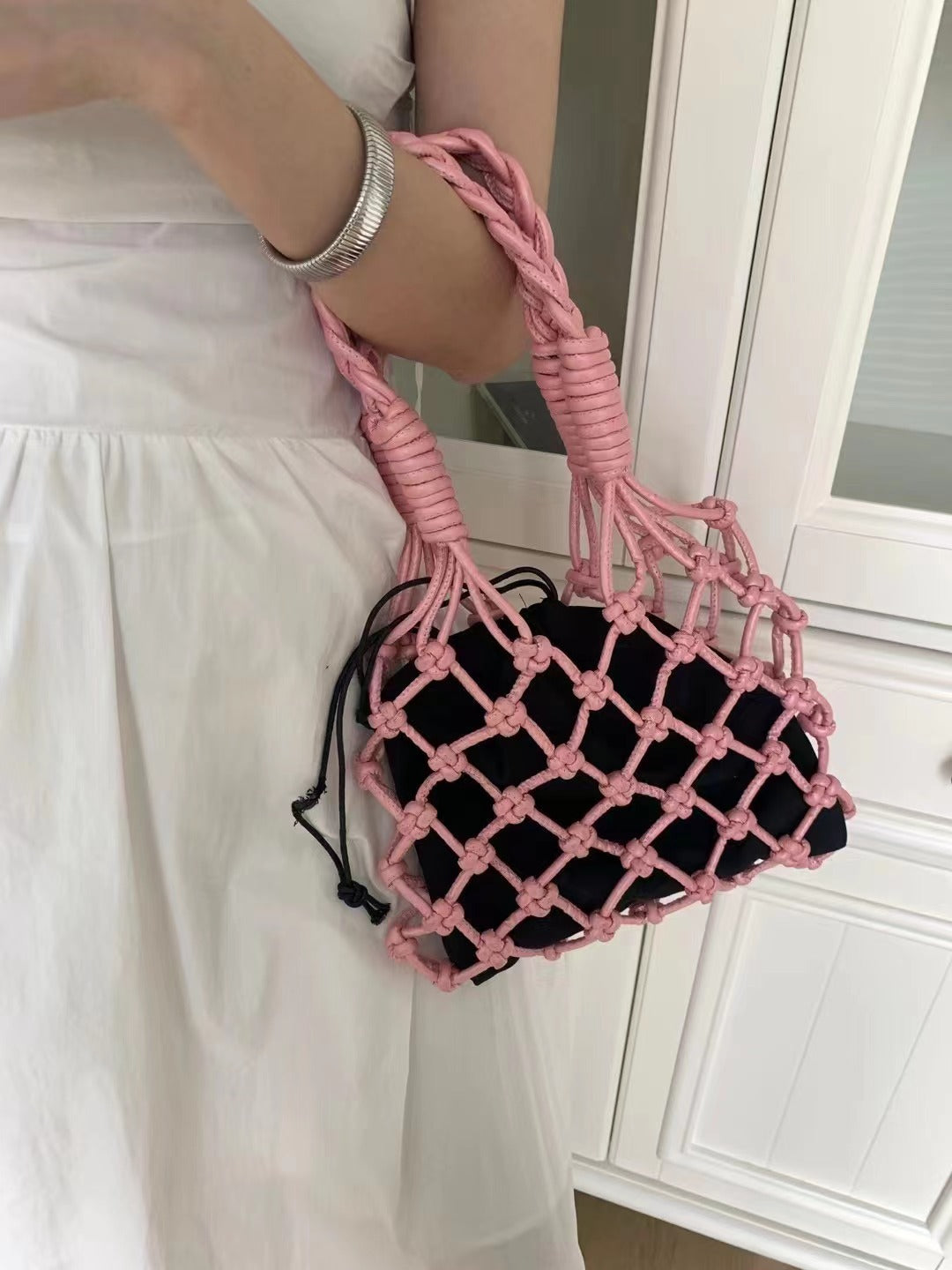 Women's Hand-woven Fashion Handmade Hollow Portable Underarm Shoulder Bags