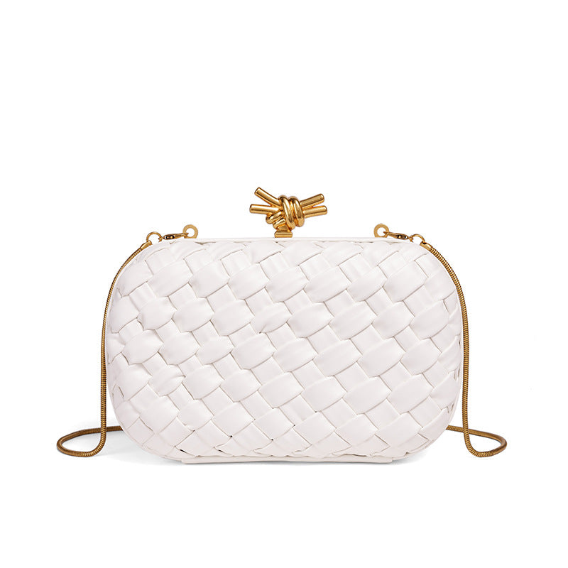 Hand-woven Chain Clutch Fashion For Dinner Commuter Shoulder Bags