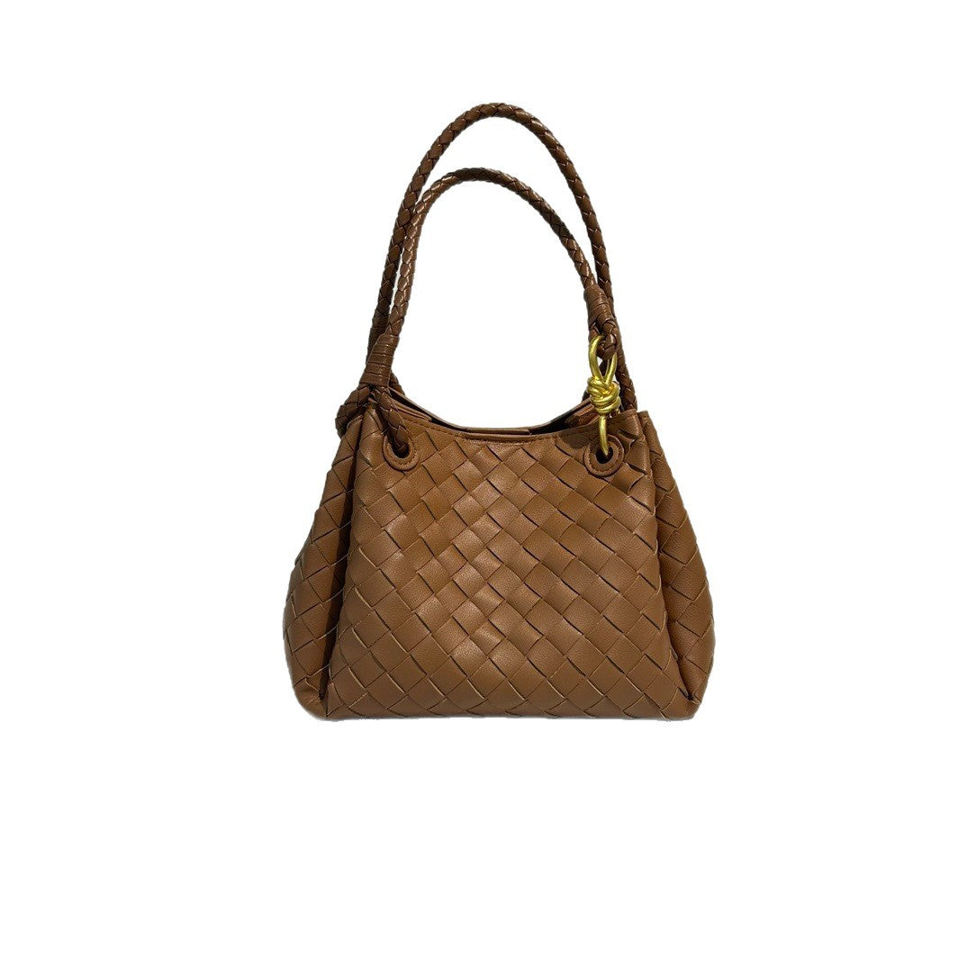 Women's Leather Weave Parachute High-grade Commuter Bags