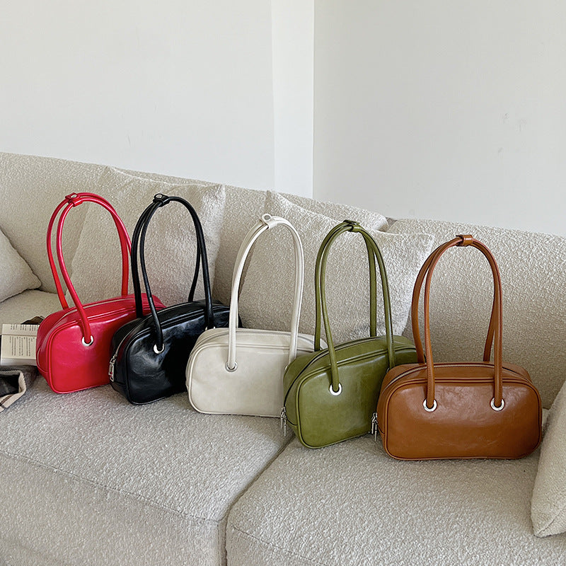 Portable Lunch Design Light Luxury Boston Female Shoulder Bags