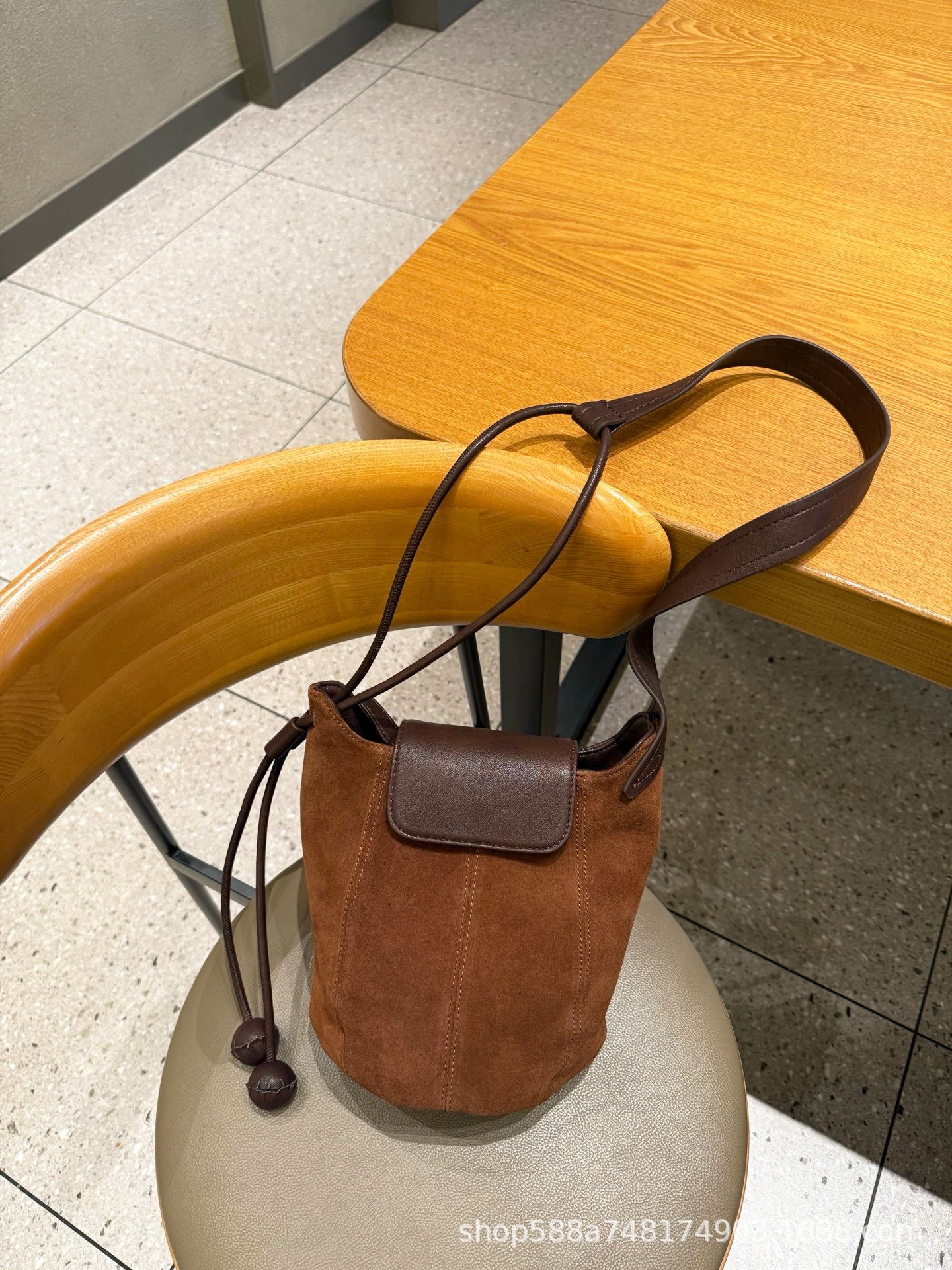 Women's High-grade Niche Pumpkin Dumpling Suede Bucket Bags