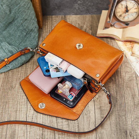 Women's Summer High-grade First Layer Cowhide Handmade Capacity Shoulder Bags