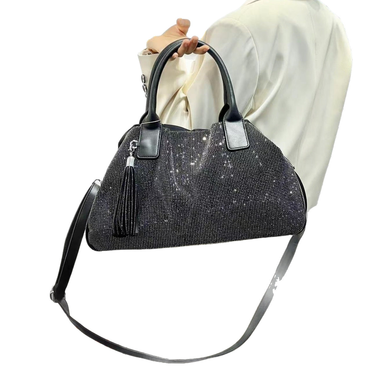 Women's Rhinestone Fashion Shiny Large Capacity Handbags