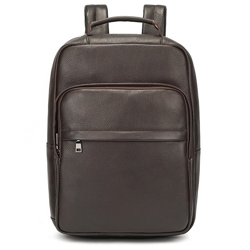 Classic Men's Simple Fashion Leather Cowhide Backpacks