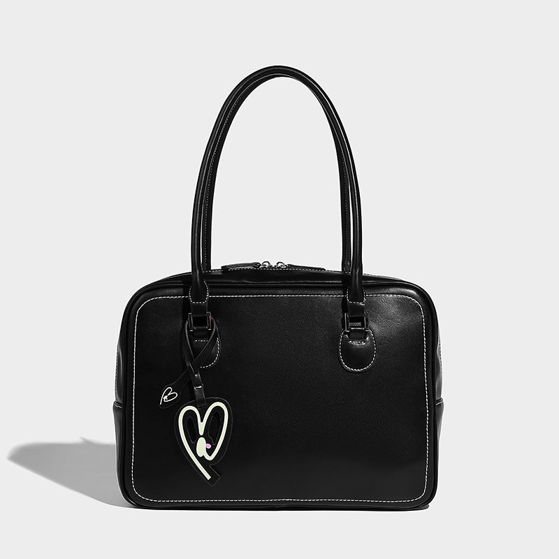 Large Capacity Toast Retro Portable Boston Handbags