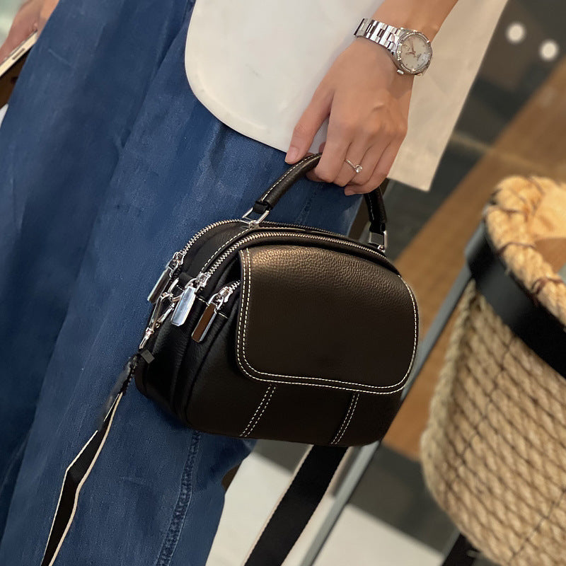 Women's Genuine Leather Portable Fashion High-grade Niche Handbags