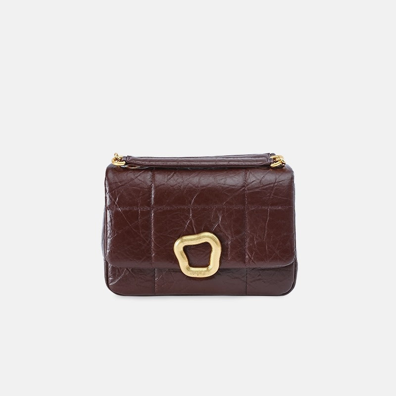 Size Chocolate Designer Autumn First Layer Shoulder Bags