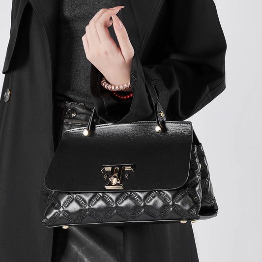 Women's Niche Genuine Leather Advanced Simple Commute Crossbody Bags