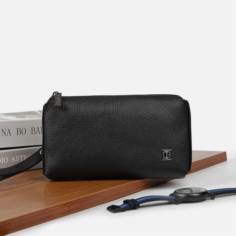Men's Leather Soft Clutch Cowhide Long Leisure Men's Handbags