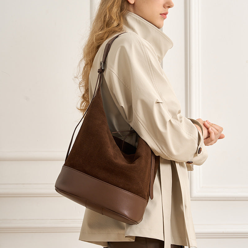 Women's Light Luxury High-grade First Layer Cowhide Shoulder Bags