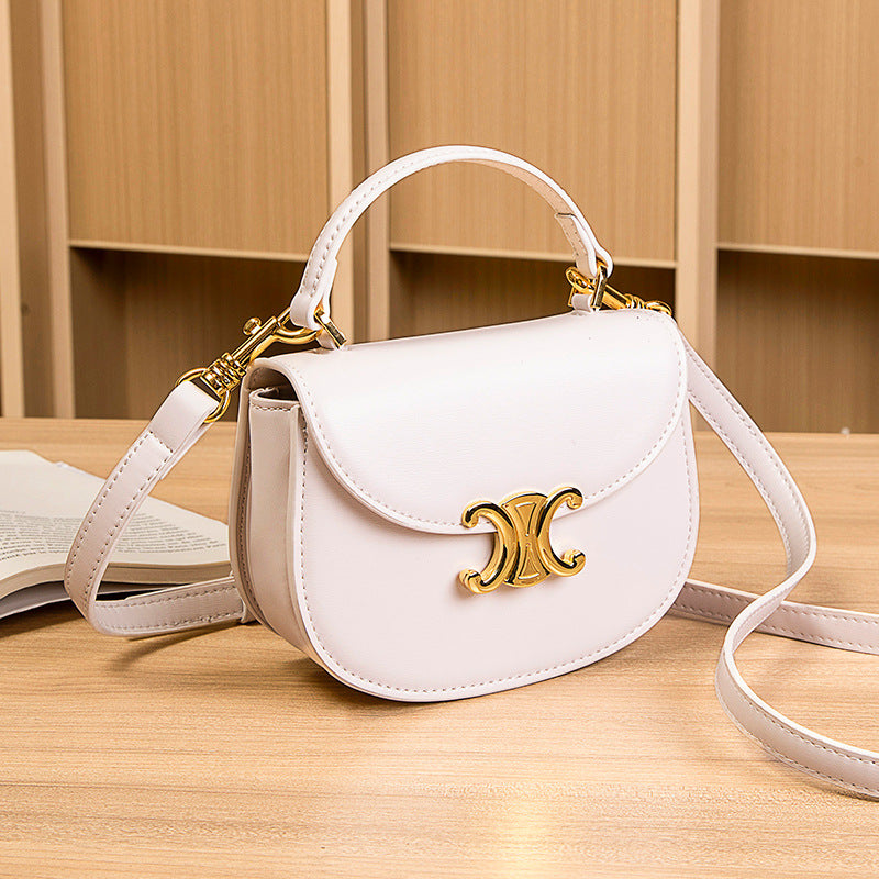 Women's Spring Arc Niche Saddle Retro One Handbags