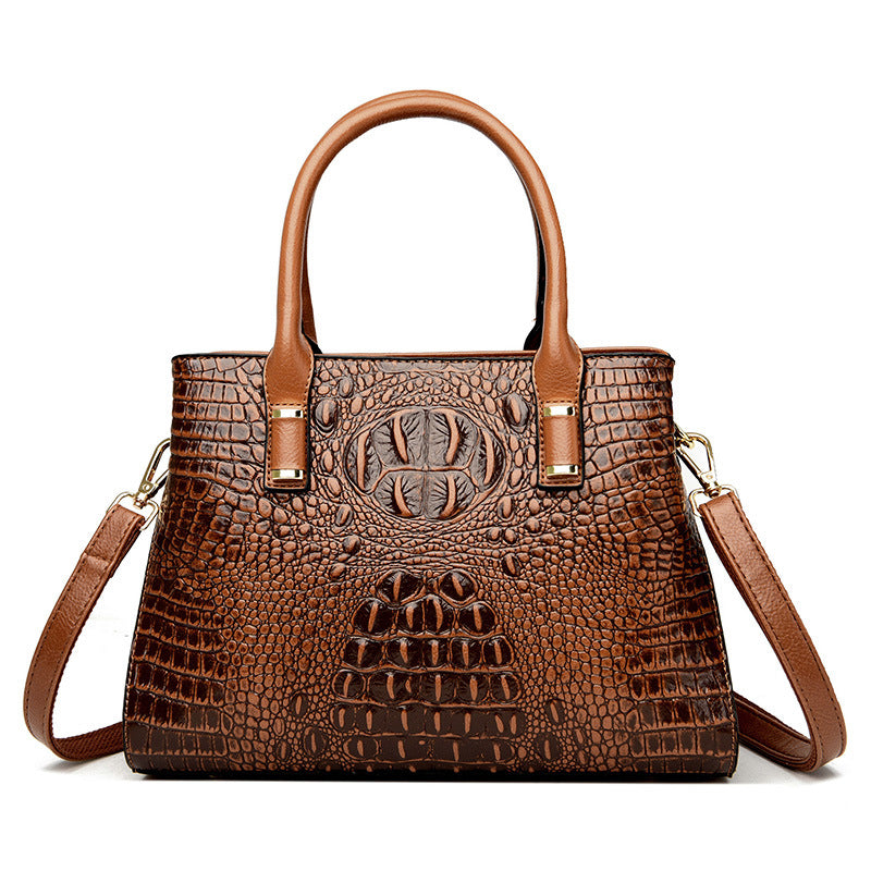 Women's Light Luxury Crocodile Pattern Soft Leather Handbags