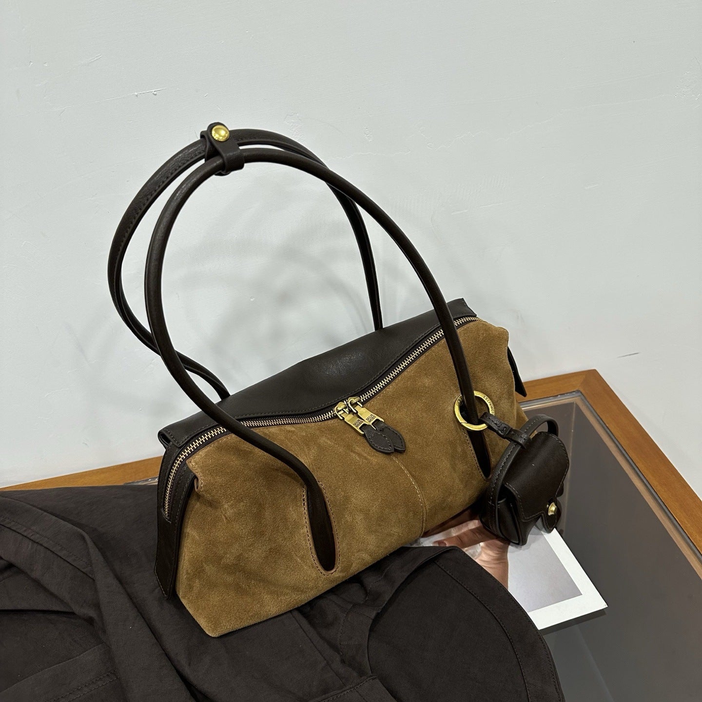 Women's Design Matte Leather Underarm Fashion Textured Shoulder Bags