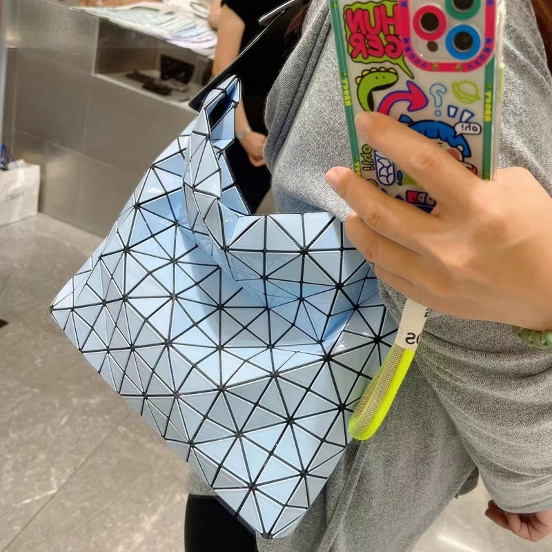 Women's Original Single Geometric Rhombus Baguette Portable Shoulder Bags