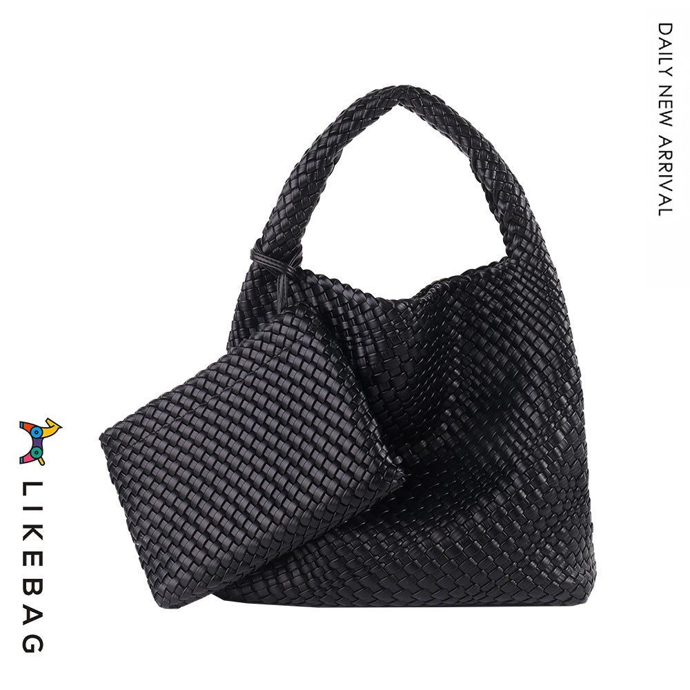 Business Commute Large Capacity Hand-woven Female Shoulder Bags