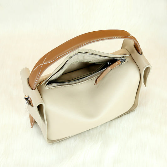 Women's Genuine Leather Puffer Cowhide Design Vintage Handbags