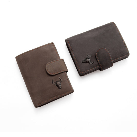 Men's Famous Craftsman Leather Short Retro Crazy Men's Wallets
