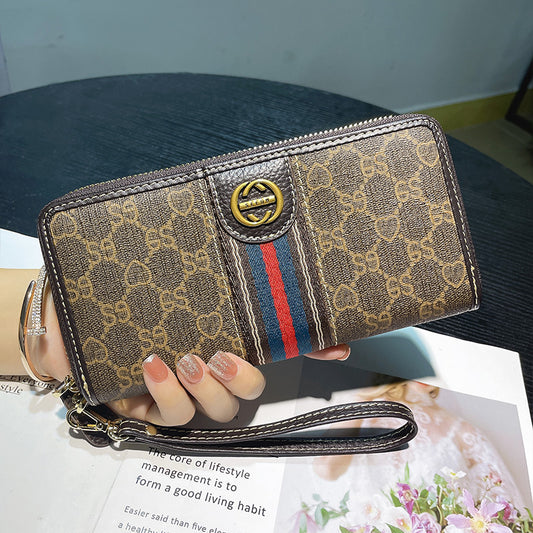 Women's Long Genuine Leather Large Capacity Clutch Ladies Wallets