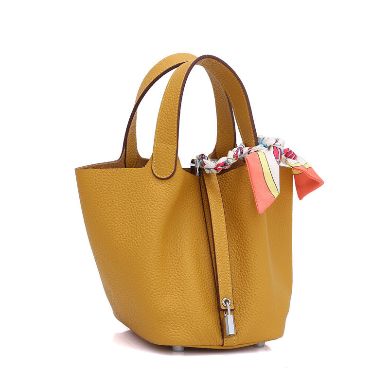 Women's First Layer Cowhide Leather Large Capacity Handbags