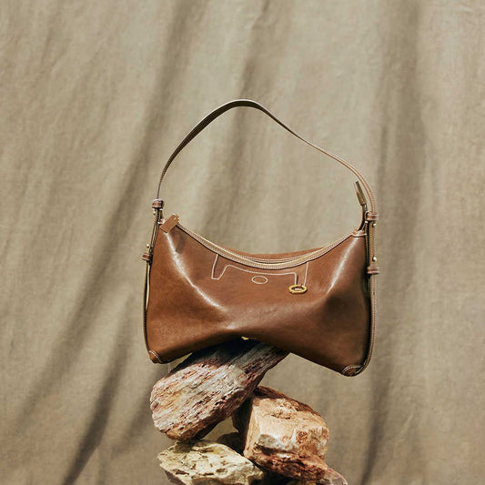 Women's Design Tracking Suede Dumpling Summer Genuine Leather Portable Armpit Bags