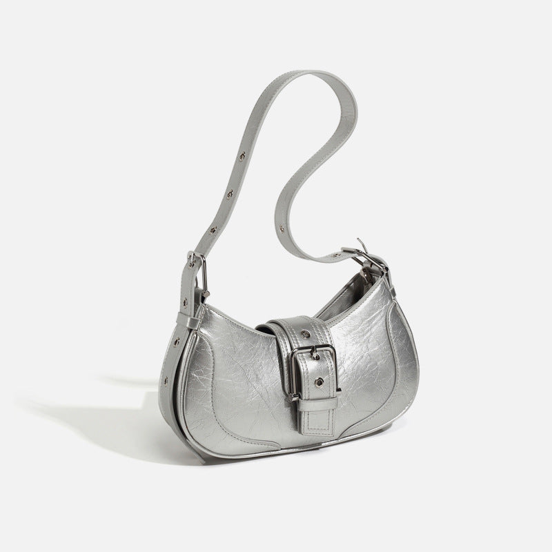 Women's Summer Design Texture Baguette Retro Underarm Crossbody Bags