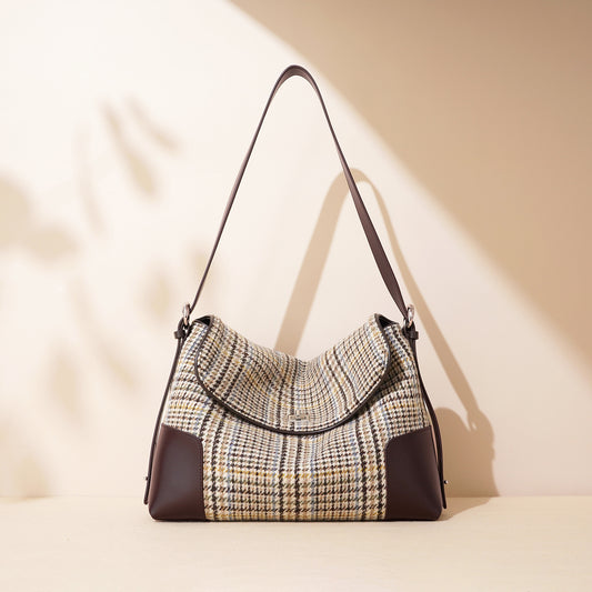 Women's High-grade Woolen Large Capacity Fashion Commuter Shoulder Bags