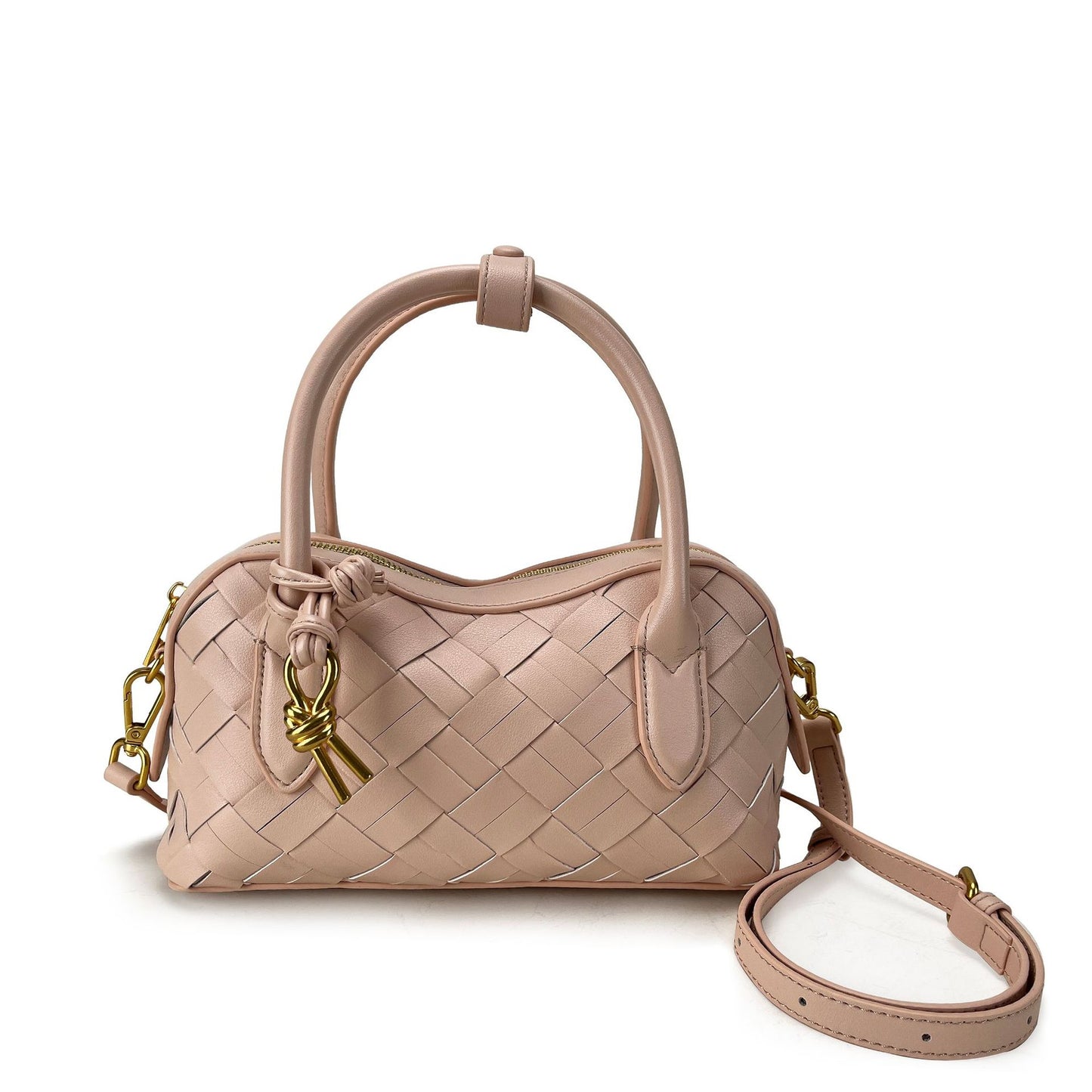 Women's Bowling Leather Hand-woven Underarm Commuting Crossbody Bags