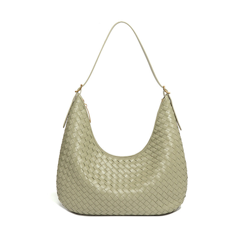 Women's High-grade Woven Large Capacity Niche Underarm Shoulder Bags