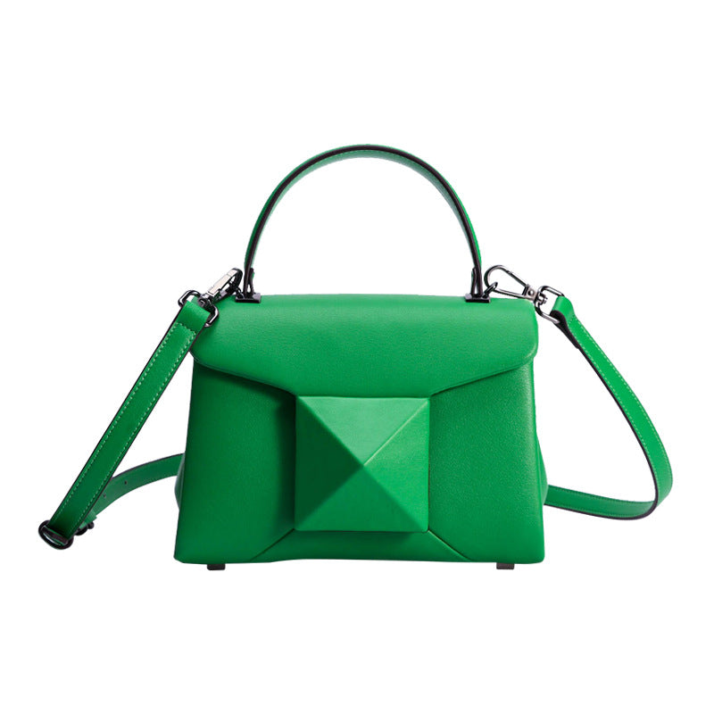 Women's Summer Genuine Leather Design Rivet Fashion Crossbody Bags
